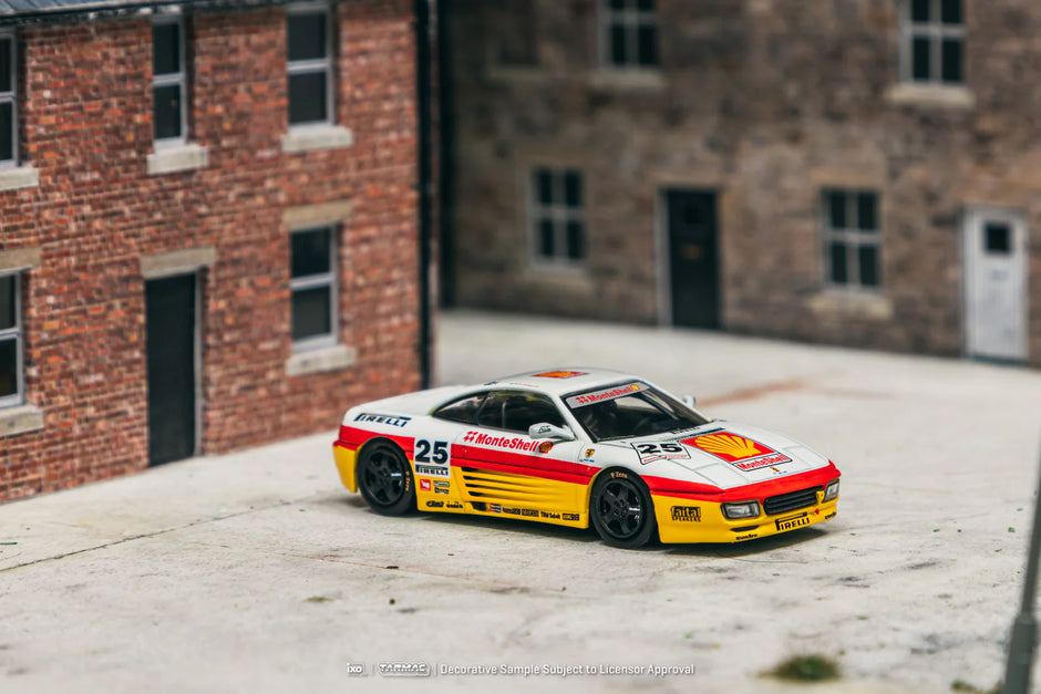 1994 Ferrari 348 Challenge Italia GT Nº25 Oscar Larrauri Blanco/Amarillo/Rojo 164 IXO-Tarmac T64-082-94IGT25