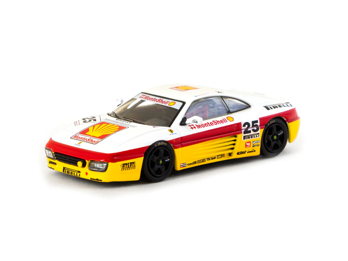 1994 Ferrari 348 Challenge Italia GT Nº25 Oscar Larrauri Blanco/Amarillo/Rojo 164 IXO-Tarmac T64-082-94IGT25