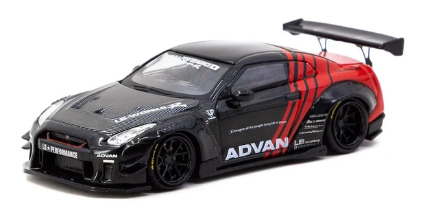 2025 Nissan GT-R (R35) LB Works Type 2 ADVAN Negro/Rojo 164 Tarmac T64-090-AD