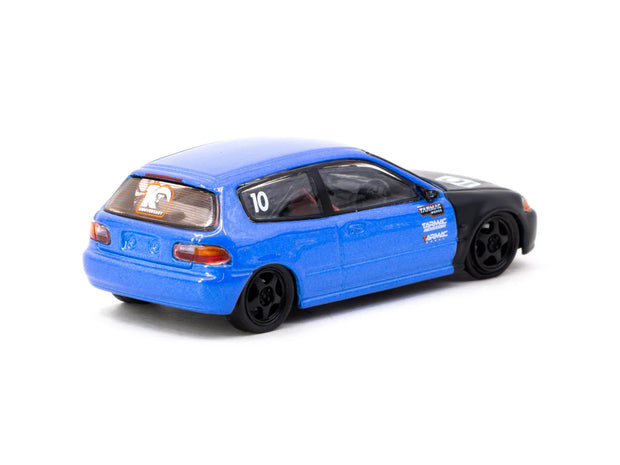 2015 Honda Civic EG6 Tarmac Works 10Th Anniversary Negro/Azul 164 Tarmac T64-TL001-10TH