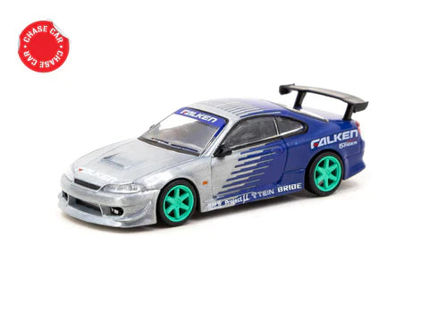 1999 Nissan Silvia S15 Falken Azul/Verde 164 Tarmac T64G-023-FA-MJ