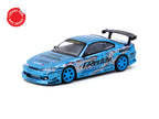 1999 Nissan Silvia S15 Vertex Greddy Azul Decorado 164 Tarmac T64G-023-GDY