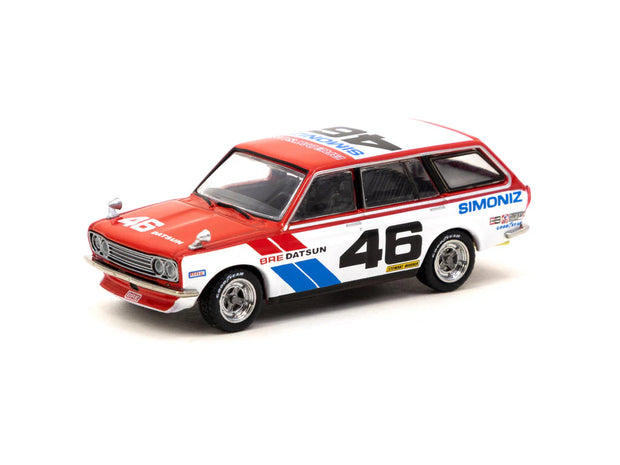 1970 Datsun Bluebird 510 Wagon BRE Nº46 Rojo/Blanco/Azul 164 Tarmac T64G-026-BRE46