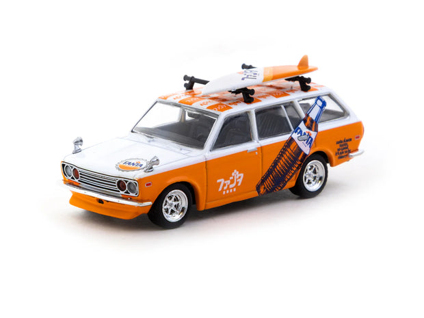 1972 Datsun Bluebird 510 Wagon Fanta Naranja/Blanco 164 Tarmac T64G-026-FA