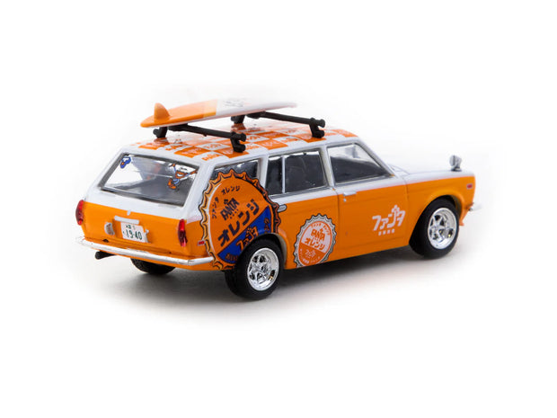 1972 Datsun Bluebird 510 Wagon Fanta Naranja/Blanco 164 Tarmac T64G-026-FA