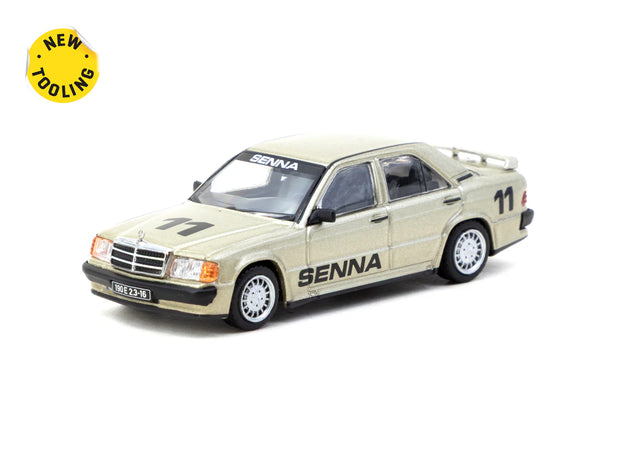 1984 Mercedes-Benz 190 E 2.3-16 Ayrton Senna Race Of Champion Plateado 164 Tarmac T64G-047-84ROC11