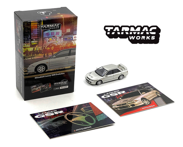 1996 Mitsubishi Lancer Evolution GSR "Edición Especial" Plateado 1:64 Tarmac T64G-048-SL