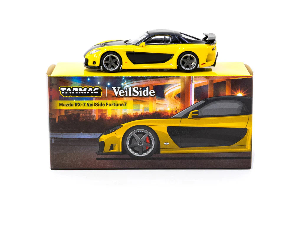 1992 Mazda RX-7 Fortune7 Veilside Amarillo/Negro 164 Tarmac T64G-075-YE