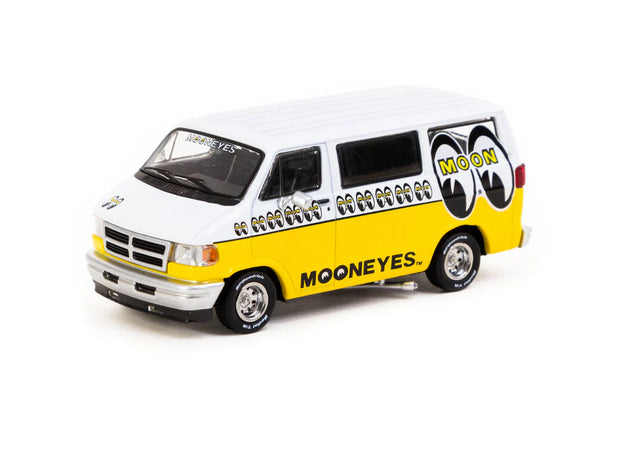 1998 Dodge Van Mooneyes Blanco/Amarillo 164 Tarmac T64G-TL032-ME