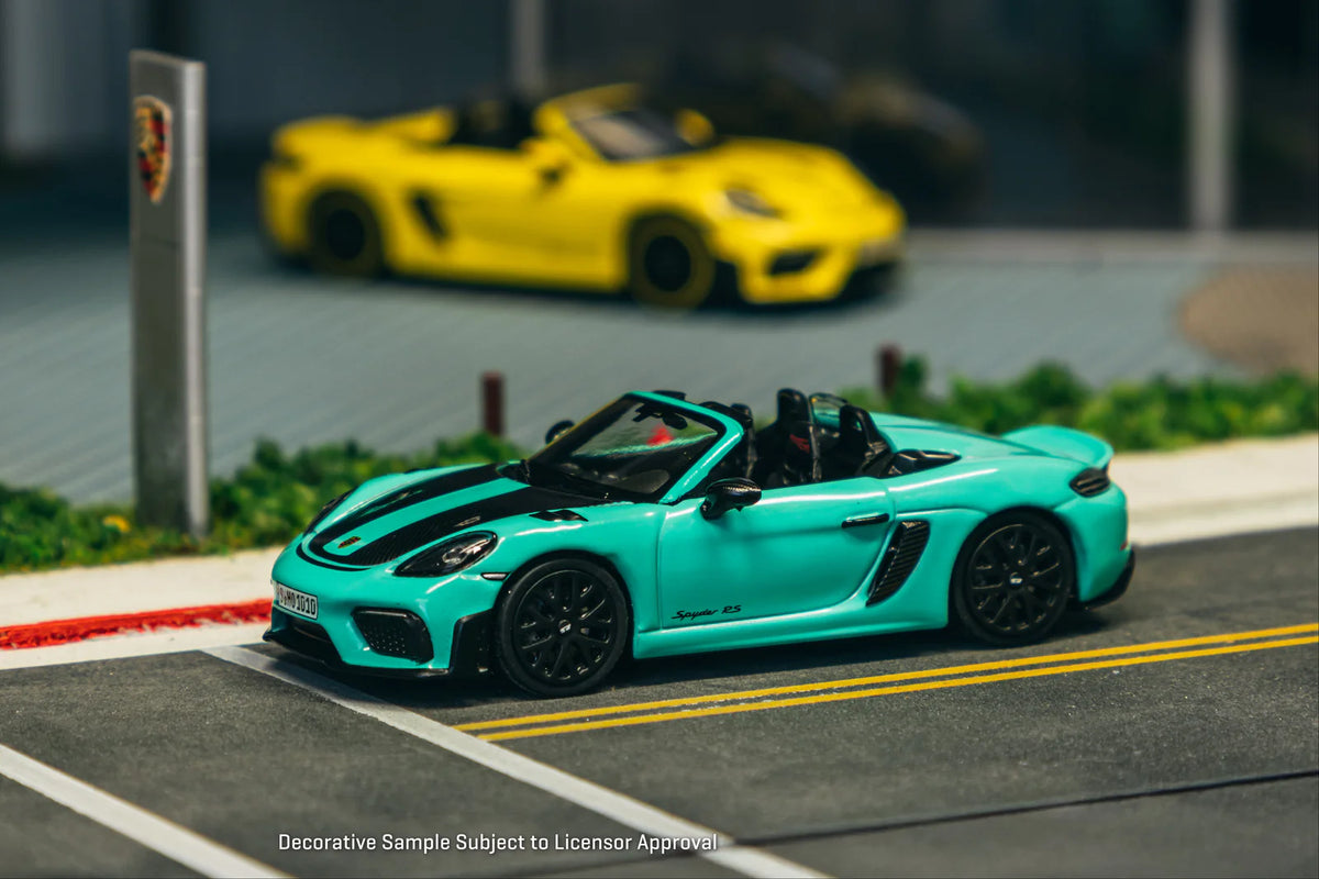 2021 Porsche 718 Spyder RS Verde Menta Edición Limitada 164 Minichamps-Tarmac T64MC-008-MG