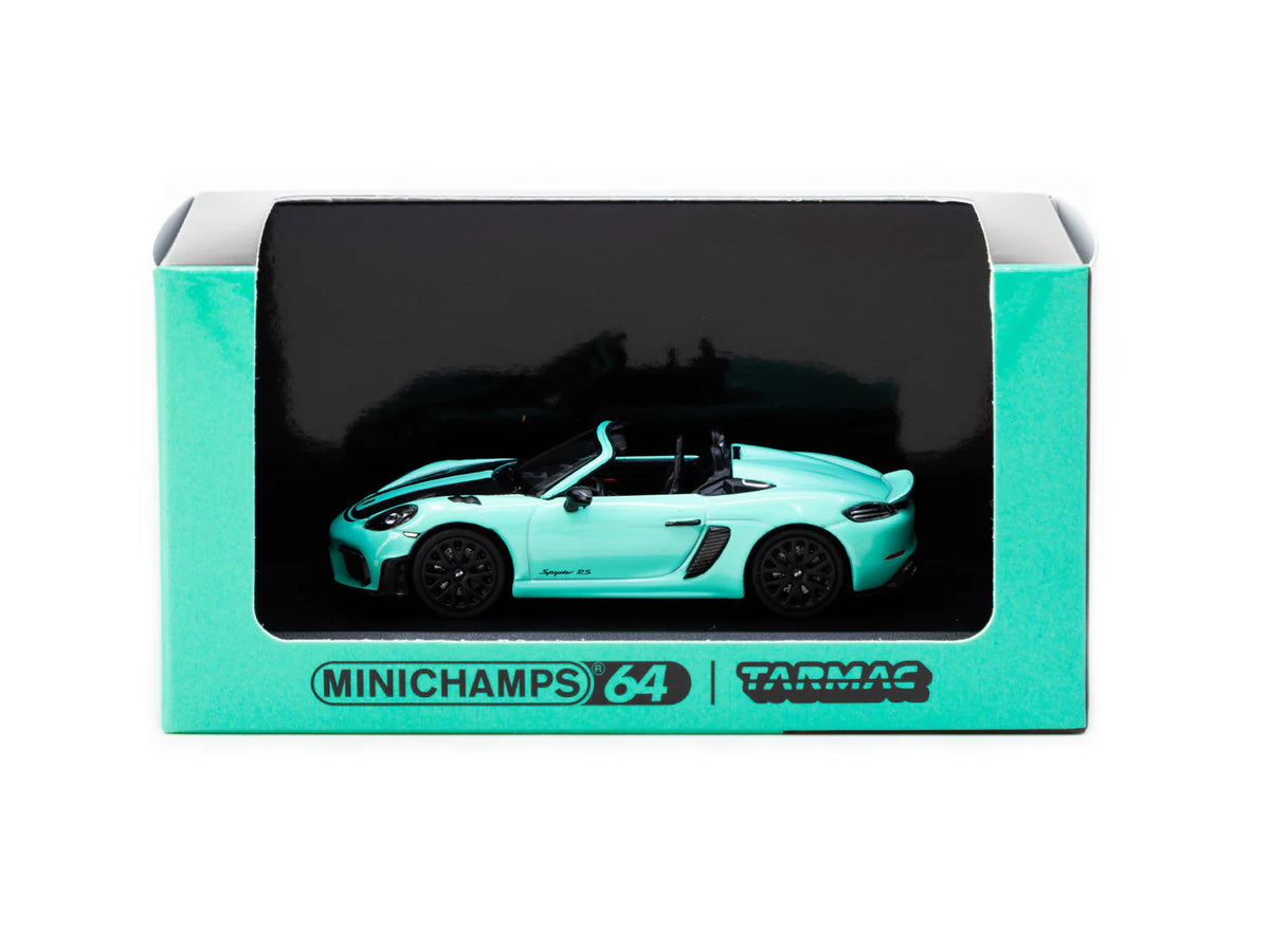 2021 Porsche 718 Spyder RS Verde Menta Edición Limitada 164 Minichamps-Tarmac T64MC-008-MG