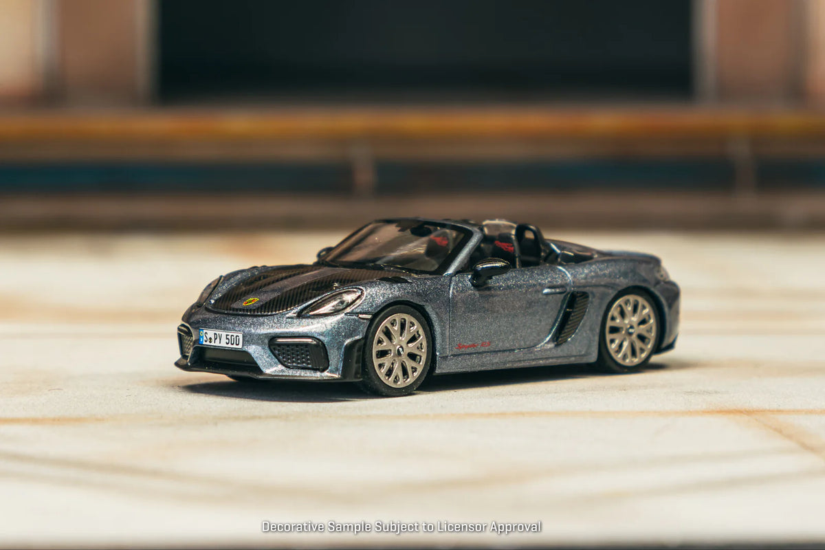 2021 Porsche 718 Spyder RS Gris Metalizado Edición Limitada 164 Minichamps-Tarmac T64MC-008-VG