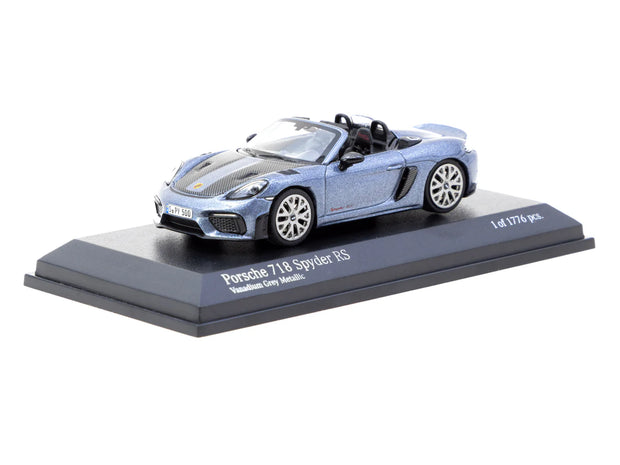 2021 Porsche 718 Spyder RS Gris Metalizado Edición Limitada 164 Minichamps-Tarmac T64MC-008-VG