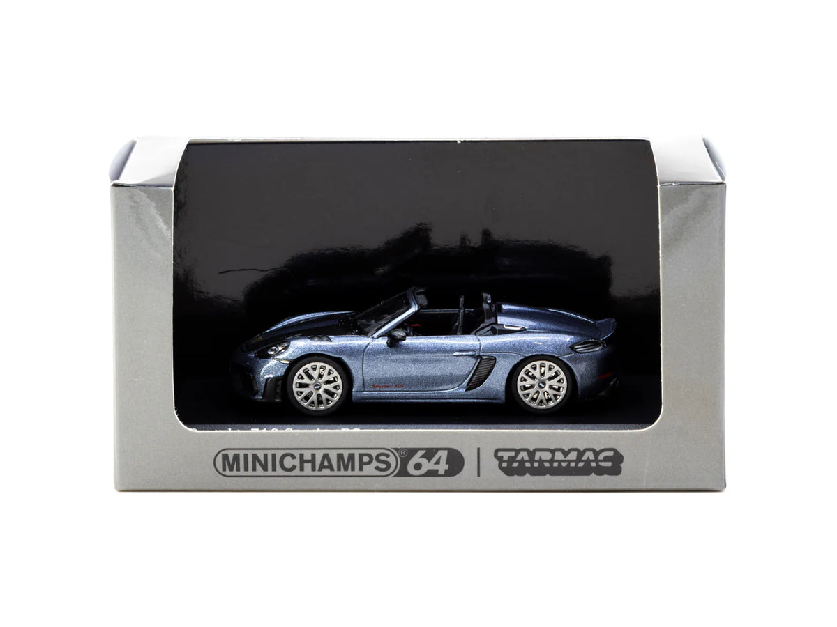 2021 Porsche 718 Spyder RS Gris Metalizado Edición Limitada 164 Minichamps-Tarmac T64MC-008-VG
