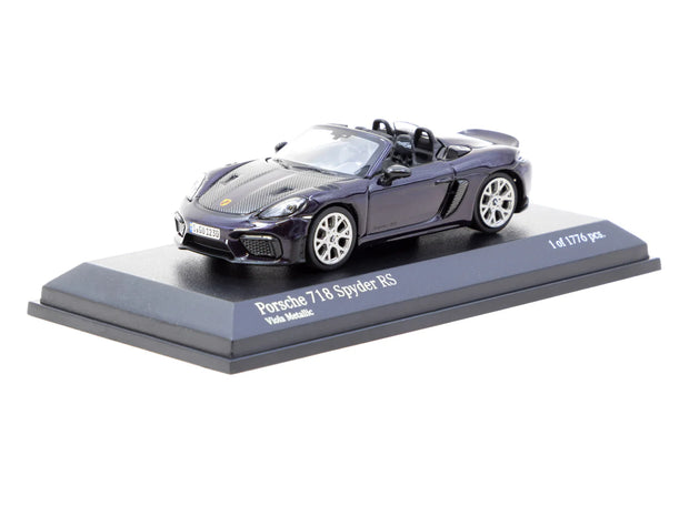 2021 Porsche 718 Spyder RS Morado Metalizado Edición Limitada 164 Minichamps-Tarmac T64MC-008-VM