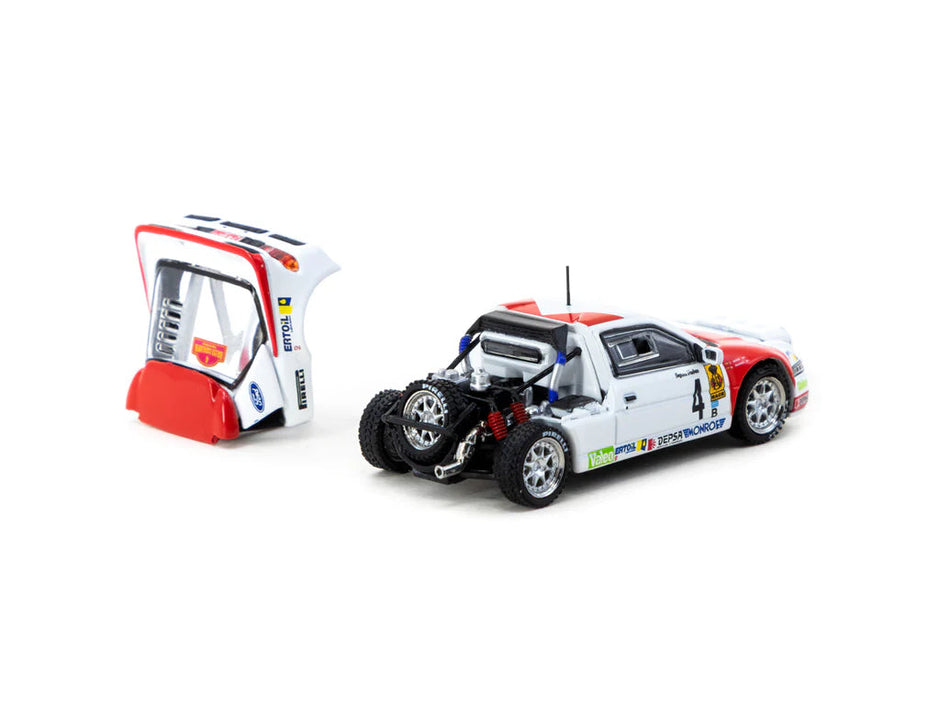 1986 Ford Rs200 Nº4 Antonio Zanini/Josep Autet Rally de Cataluña Blanco/Rojo 1:64 Tarmac T64P-001-86RC04