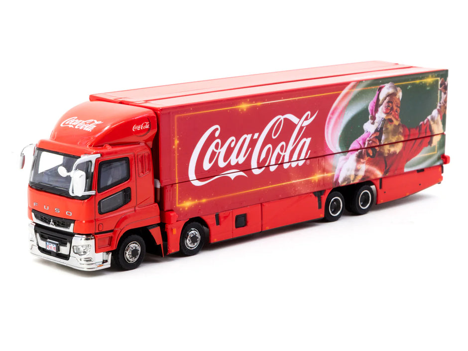 1996 Mitsubishi Fuso Super Great Coca-Cola Santa Truck Rojo 164 Tarmac T64T-TL001-CC