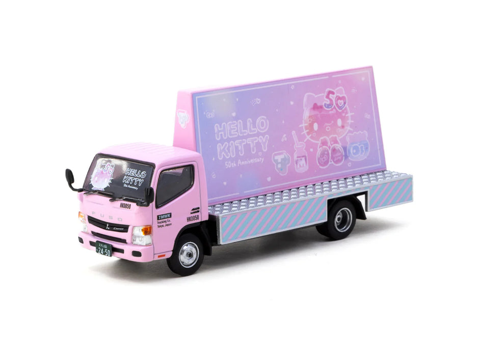 1993 Mitsubishi Fuso Canter Hello Kitty Billboard Rosa Decorado 164 Tarmac T64T-TL002-HK