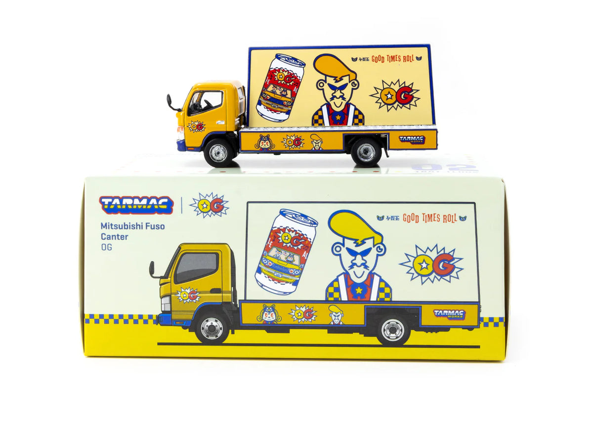 1993 Mitsubishi Fuso Canter Og Amarillo/Azul 164 Tarmac T64T-TL002-OG