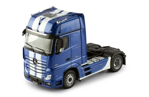 2012 Cabeza Tractora Mercedes-Benz Actros MP4 Azul Metalizado Decorado 1:43 IXO Models TR206.22