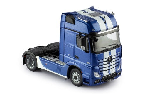 2012 Cabeza Tractora Mercedes-Benz Actros MP4 Azul Metalizado Decorado 1:43 IXO Models TR206.22