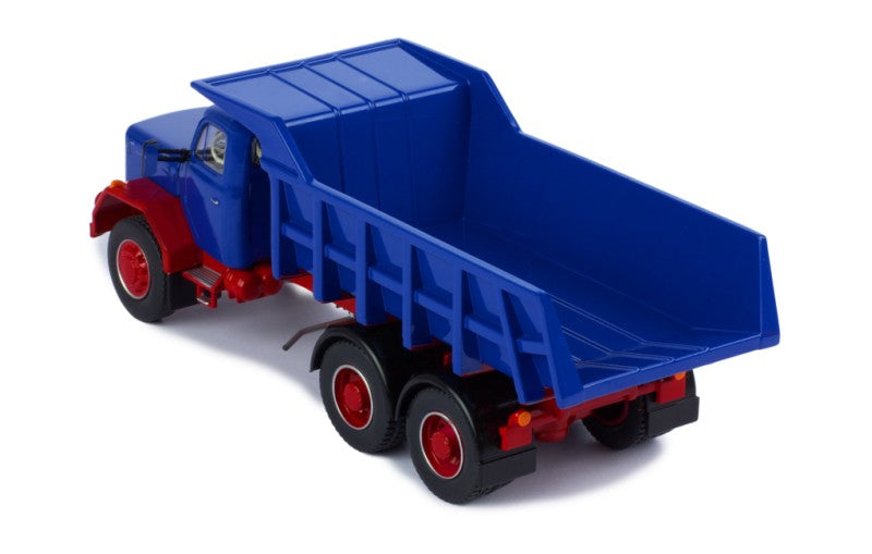 1964 Magirus Jupiter 6x6 con Volquete Azul/Rojo 1:43 IXO Models TRUD004