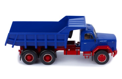 1964 Magirus Jupiter 6x6 con Volquete Azul/Rojo 1:43 IXO Models TRUD004