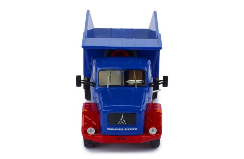 1964 Magirus Jupiter 6x6 con Volquete Azul/Rojo 1:43 IXO Models TRUD004