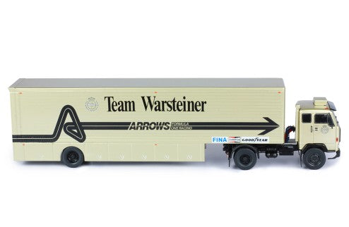 1981 Trailer Volvo F89 Race Transport Team F1 Warsteiner Arrows 1:43 IXO Models TTR023