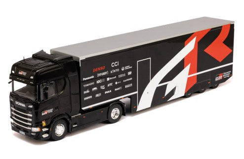 2024 Scania Serie S Transporte Equipo Toyota GR Racing Rally Negro 1:43 IXO Models TTR035.22