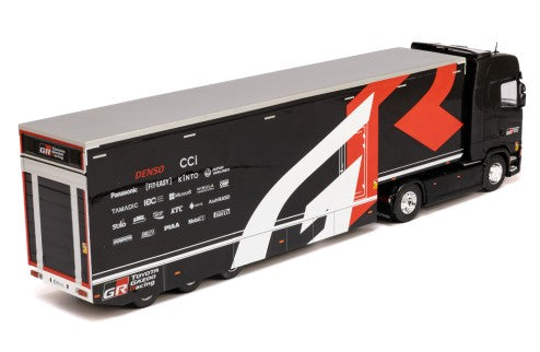 2024 Scania Serie S Transporte Equipo Toyota GR Racing Rally Negro 1:43 IXO Models TTR035.22
