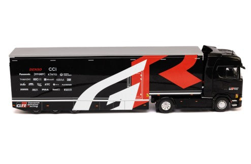 2024 Scania Serie S Transporte Equipo Toyota GR Racing Rally Negro 1:43 IXO Models TTR035.22