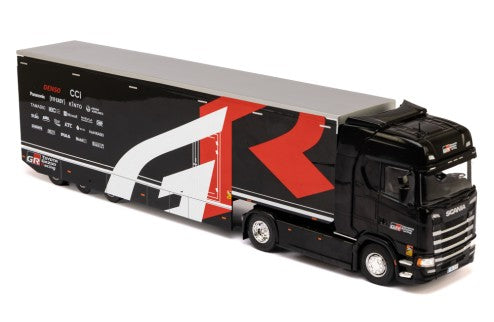 2024 Scania Serie S Transporte Equipo Toyota GR Racing Rally Negro 1:43 IXO Models TTR035.22