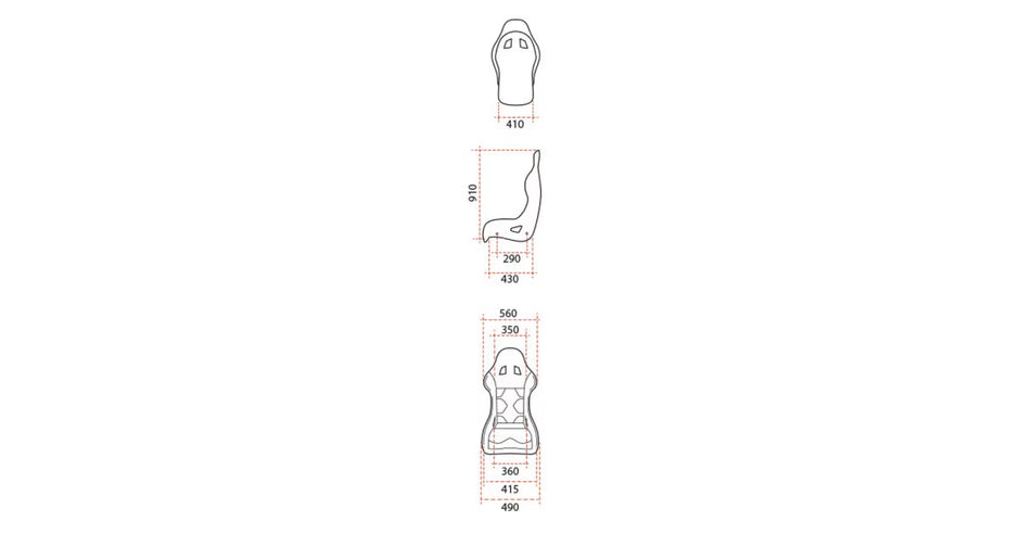 ASIENTO BAQUET GT2I FIA RACE- 02M -V2 FIBRA 2026
