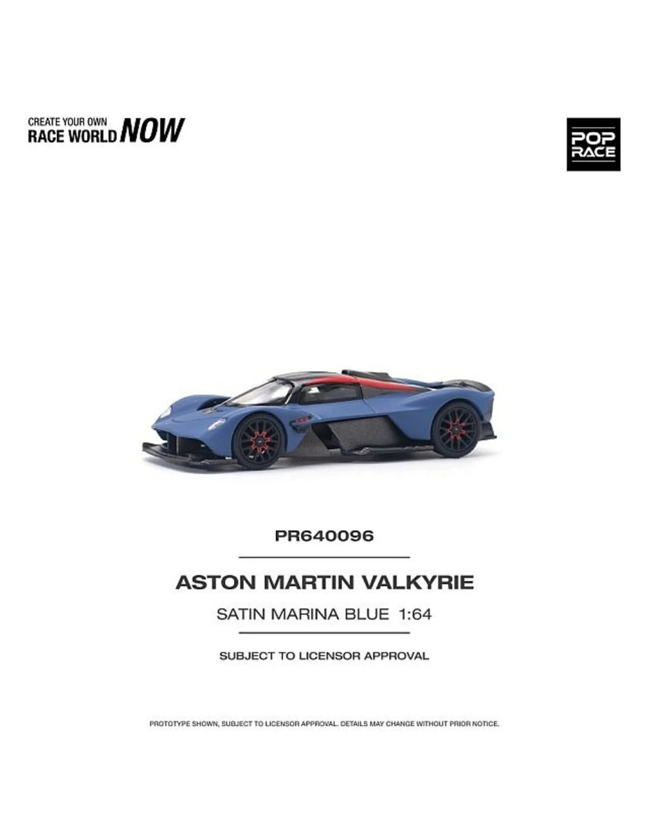 2022 Aston Martin Valkyrie Azul Marino Satinado 164 Pop Race PR640096