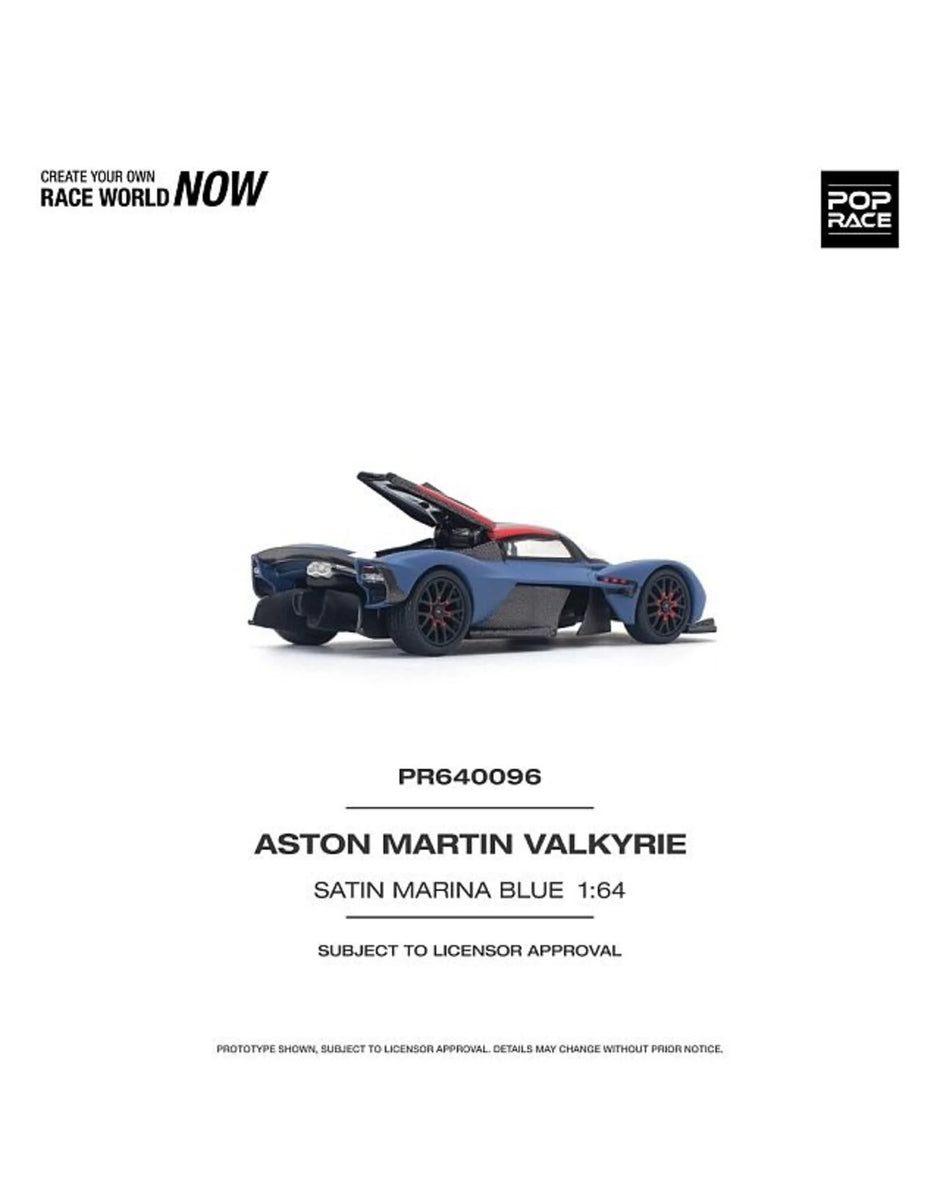 2022 Aston Martin Valkyrie Azul Marino Satinado 164 Pop Race PR640096