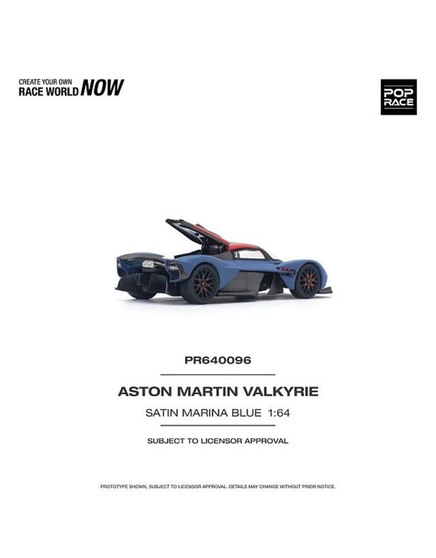 2022 Aston Martin Valkyrie Azul Marino Satinado 164 Pop Race PR640096