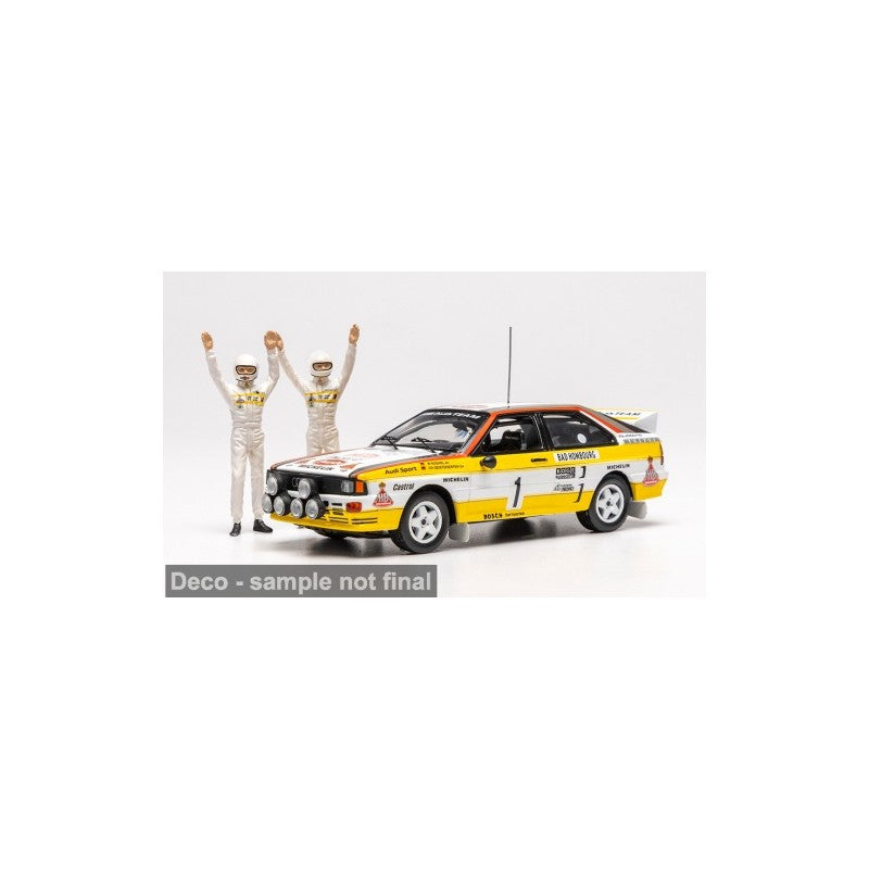 1984 Audi Quattro A2 Nº1 W.Röhrl/C.Geistdörfer Ganadores Rally Montecarlo + Figuras 1:43 IXO Models SPRM002-84
