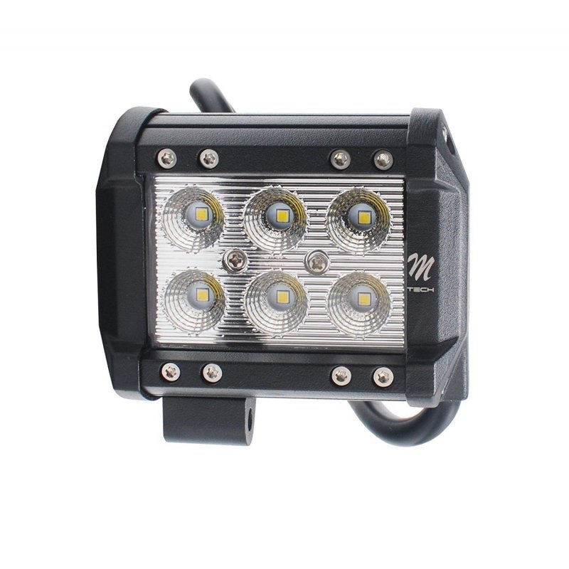 FARO BARRA LED - DOBLE FILA - SOPORTE INFERIOR, 18W 4" FLOOD