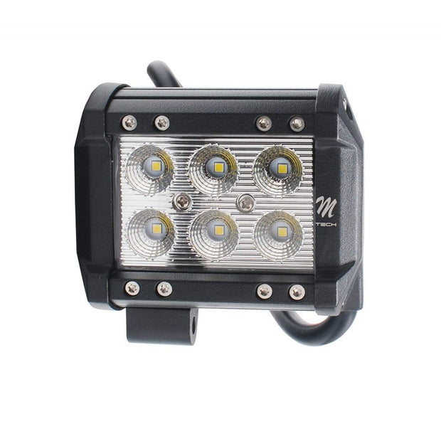 FARO BARRA LED - DOBLE FILA - SOPORTE INFERIOR, 18W 4" FLOOD