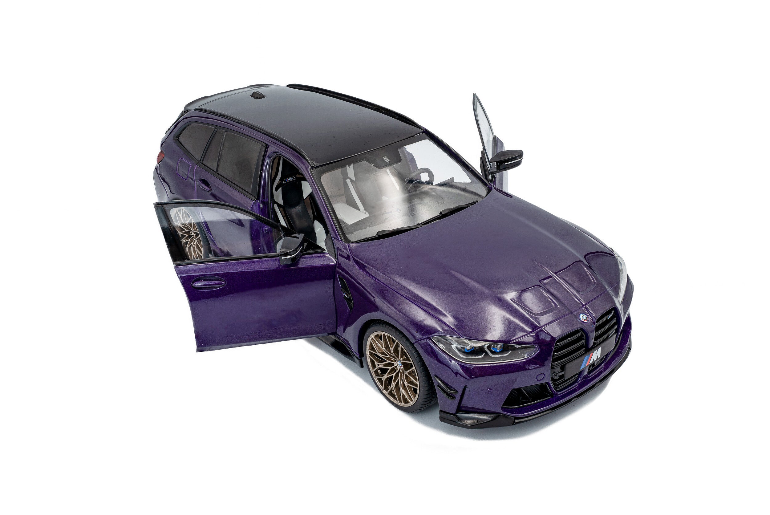 2024 BMW M3 Touring con Piezas de Rendimiento Morado Perlado Metalizado 1:18 Solido S1813701