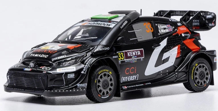 2025 Toyota GR Yaris Rally1 Nº33 E.Evans/S.Martin Ganador del Rally de Kenia WRC 1:43 IXO Models RAM994.22