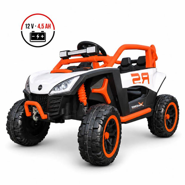 COCHE ELÉCTRICO INFANTIL RACING NARANJA 12 V 4,5 AH CON MANDO