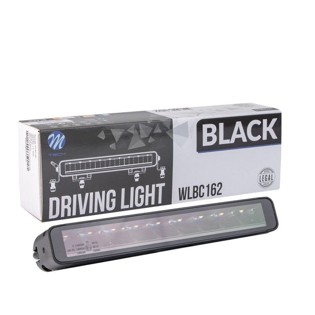 Driving light M-TECH BLACK SERIES 9x5W LED 12-48V 45W 11,2",single row + dynamic position light - side bracket - WLBC172 &