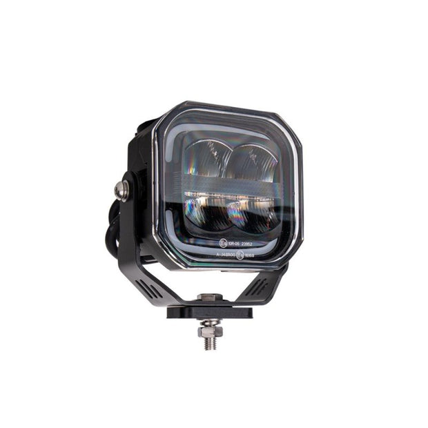 DRIVING LIGHT M-TECH BLACK SERIES - SQUARE 5" 80W 12-48V TRI-COLOR FRAME POSITION LIGHT, R10 R148