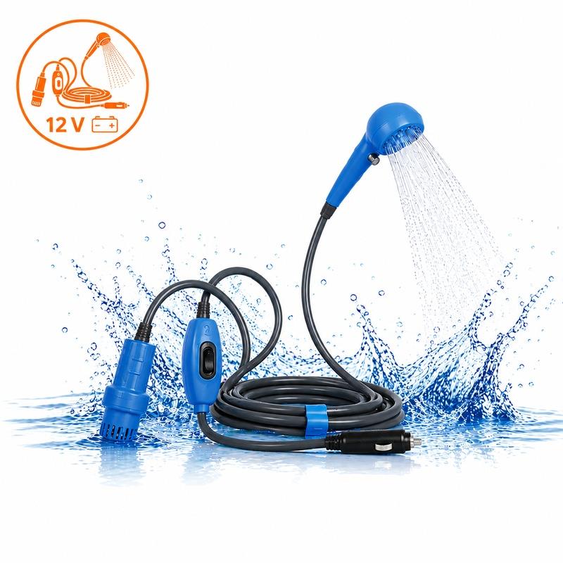 DUCHA PORTÁTIL CON BOMBA SUMERGIBLE AIRMEC 12V