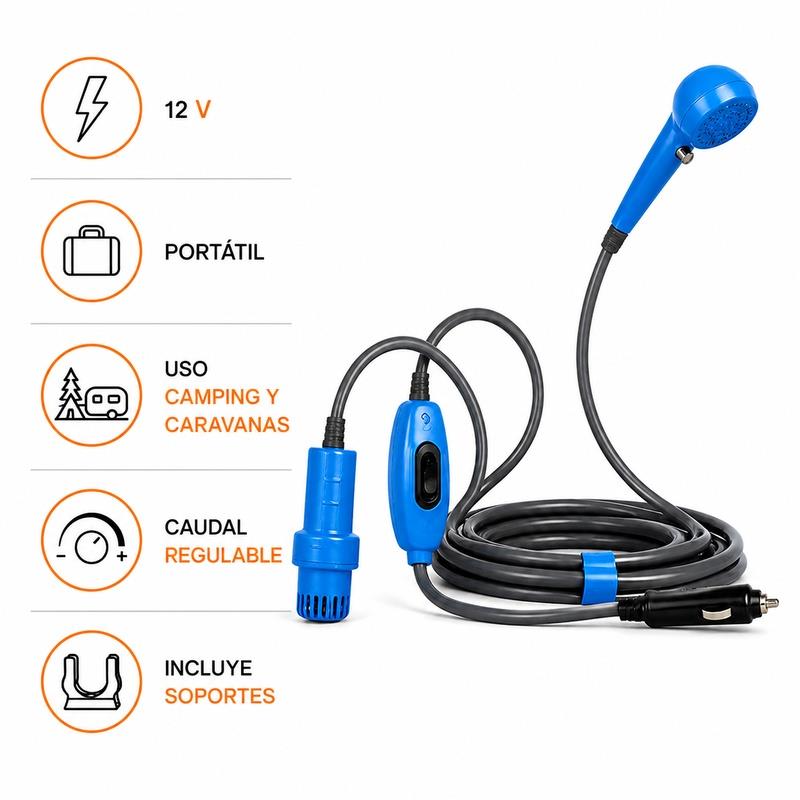 DUCHA PORTÁTIL CON BOMBA SUMERGIBLE AIRMEC 12V