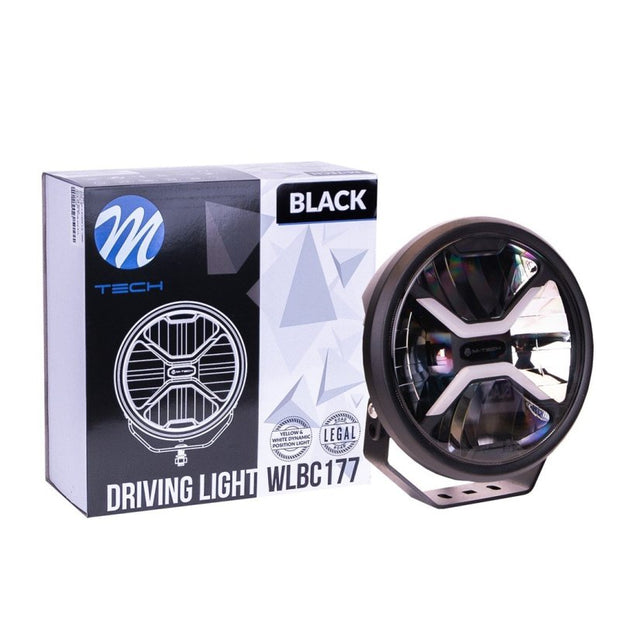 FARO DE LARGO ALCANCE M-TECH BLACK SERIES 2X40W + 2X20W LED 12-48V 80W 9" LUZ DE POSICIÓN DINÁMICA