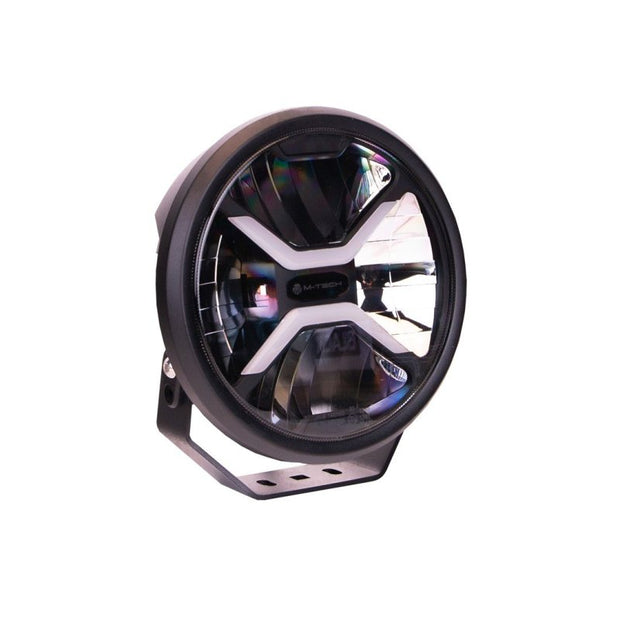 FARO DE LARGO ALCANCE M-TECH BLACK SERIES 2X40W + 2X20W LED 12-48V 80W 9" LUZ DE POSICIÓN DINÁMICA