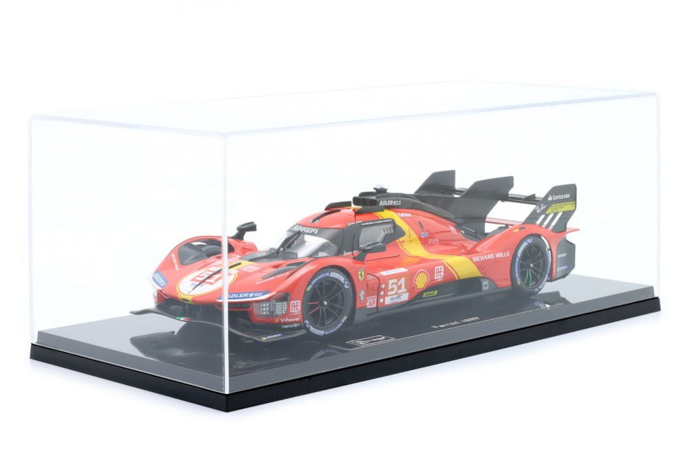 2023 Ferrari 499P 3.0L Turbo V6 Nº51 Guidi/Calado/Giovinazzi Ganador 24h LeMans Con Vitrina 1:18 Bburago 16311-51